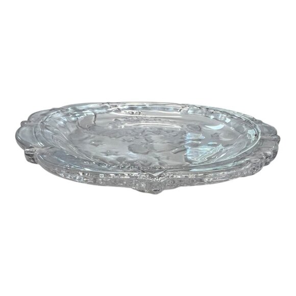 Mikasa Holiday Lights Sweet Dish 9" Crystal Glass Serving Plate~Christmas L2 08 - Picture 5 of 10